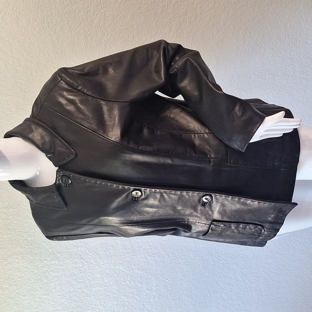 Jones New York Black lamb skin Jacket - Picture 2 of 13